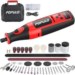 8V Rechargeable Cordless Rotary Tool 2.0Ah Battery with 124 Pieces Accessories